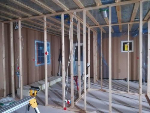 Omakotitalo Paimio SaariVäliseinävaiheessa